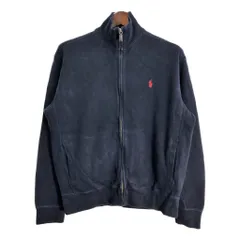 Polo by Ralph Lauren ポロ ラルフローレン フルジップ コットンセーター ネイビー (メンズ M) 中古 古着 S3699