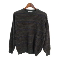 GEOFFREY BEENE アクリル ニット セーター 総柄 グレー (メンズ L) 中古 古着 S3718