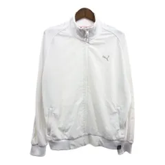 PUMA プーマ トラックジャケット スポーツ ワンポイントロゴ ホワイト (メンズ XL) 中古 古着 S3735