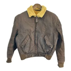 GERARD B-3 フライトジャケット ムートンレザージャケット ブラウン (メンズ M) 中古 古着 S3863