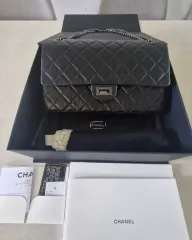 シャネル 2 55 ヴィンテージ ブラック ショルダーバッグ フルセット (31番台)