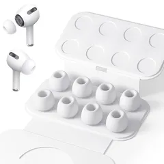 DELUXEFOX AirPods Pro イヤーピース 第1&2世代対応 シリコン イヤーチップ [Sサイズ 4ペア] シリコン イヤホンキャップ ノイズリダクションホール付き 滑り止め 遮音性 フィット感 脱落防止 for Airpods Pro2イヤ 0