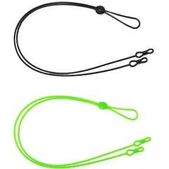 [DELUXEFOX] メガネチェーン メガネ ストラップ (２本セット) シリコンメガネチェーン 眼鏡ずれ落ち防止バンド 肌に優しい絡まりにくい メガネストラップ 調節可能なメガネチェーン 首掛け 置き忘れ防止 ブラック+グリーン 1