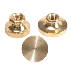 DELUXEFOX シーリングスタンプ ヘッド無地セット 20mmと25mm真鍮製 シーリングヘッド シーリングスタンプ ヘッド ミニ 封書装飾 シーリングスタンプヘッド 交換部品パーツ作成に使用する手作りのワックスプリントパターン 0