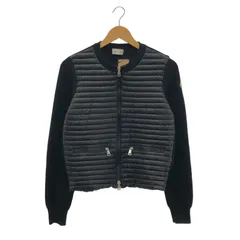 【中古】MONCLER ダウンカーディガン S ブラック モンクレール[92]