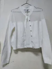 ZARA 白 クロップドカーディガン 新品