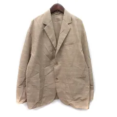 ニコアンド Niko and.. テーラードジャケット シングル チェック 3 M～L ベージュ /YI