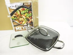 未使用 保管品 MEYER マイヤー スクエアグリルパン 24cm 笠原将弘レシピ冊子付 日0001-0404-5
