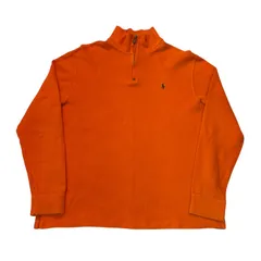 00s Polo Ralph Lauren Half-Zip Sweat L Orange ポロラルフローレン ハーフジップ スウェット オレンジ ポニー刺繍 古着