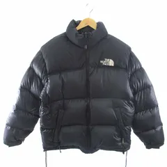 ザノースフェイス THE NORTH FACE 90s ヴィンテージ NF002YO ヌプシ ダウンジャケット ジップアップ ロゴ ブラック 黒 L アウター