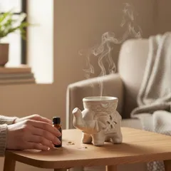 白象のアロマポッド ゾウ 象 キャンドルホルダー 知恵 幸運 リラクゼーション アロマ 香り 開運 集中旅行アップ 学力向上 ヒーリング 瞑想 44382-728