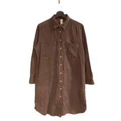 マーガレットハウエル MHL. シャツワンピース ひざたけ 2 茶 ブラウン ■WGA 