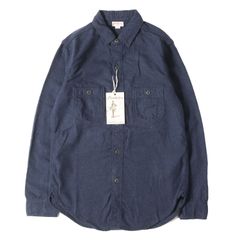 u*9様 雰囲気抜群 FREEWHEELERS モールスキン ドッカーシャツ ネ 