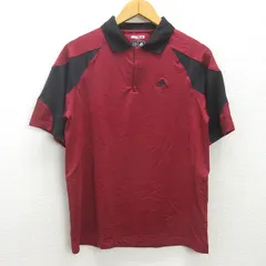 g■アディダス/adidas GOLF 半袖ドライポロシャツ/ゴルフウェア【S】赤/men's/42【中古】■