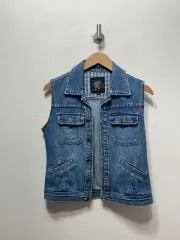 デニムベスト ヴィンテージスタイル レディース M
