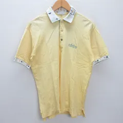 g■アダバット/adabat 半袖ポロシャツ/ゴルフウェア【3】黄/men's/51【中古】■のサムネイル