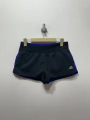 アディダス ブラック/ブルー レディース ハーフパンツ M