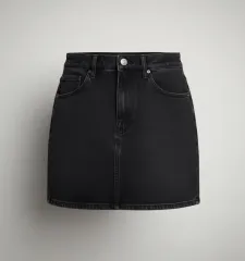 レディース Mサイズ / ザラ ブラックデニム デニム スカート BK 9-38