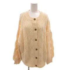 アースミュージック&エコロジー EARTH MUSIC & ECOLOGY カーディガン ニット レース F ベージュ /FF