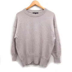 23区 オンワード樫山 ウール ニット セーター 長袖 丸首 無地 大きいサイズ 44 ベージュ /FT27