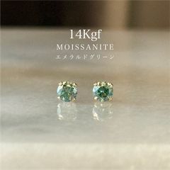 K14GF モアッサナイト ピアスチャーム ライトブルー MA - メルカリ