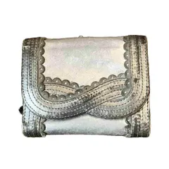 アナスイ ANNA SUI 3つ折り財布 がま口 シルバーカラー ■WGA