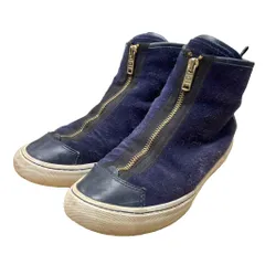 マークバイマークジェイコブス MARC by MARC JACOBS スニーカー ハイカット 37 紺 ネイビー