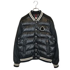 MONCLER ダウンジャケット ハイブリッド ニット ブラック - メルカリ