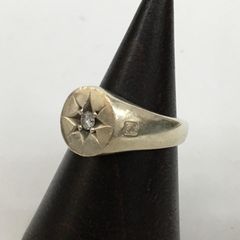 お値下げしました^_^ SAAD ダイヤモンドk18/925印台リング - メルカリ