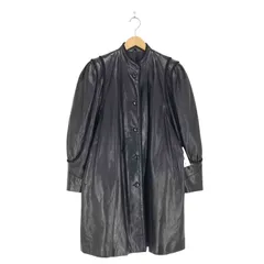 ユーズドフルギ USED古着 cow leather パイピングデザインロングコート レディース FREE 