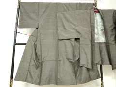 平和屋着物●男性　本場大島紬　アンサンブル　長羽織　抽象文様　正絹　逸品　DABC2499ud
