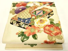 平和屋着物●アンティーク 大正ロマン 中国三大刺繍 相良刺繍 総刺繍 両面 丸帯 引き抜き帯 駒刺繍 文箱花文 金糸 正絹 逸品 CABD4384dy 平和屋着物○アンティーク 大正ロマン 中国三大刺繍 相良刺繍 総刺繍