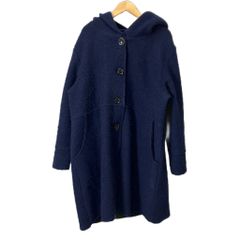 23区✨フーディットコート アンゴラ混ウール ダークネイビー M 38