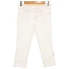 サムシング something ラディーバ LADIVA クロップドデニムパンツ ジーンズ ストレッチ S 白 ホワイト /GV