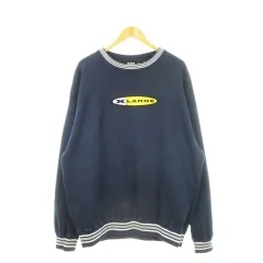 エクストララージ X-LARGE トレーナー スウェット ラウンドネック 長袖 ワッペン ロゴ XL 紺 101231012011