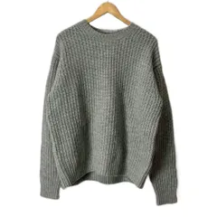 マッキントッシュ ロンドン MACKINTOSH LONDON ローゲージ片畦クルーネックニット セーター ニット LL グレー G1N10-822-04のサムネイル