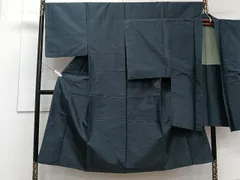 平和屋着物■男性　本場大島紬　アンサンブル　格子　正絹　逸品　CABE9629xi