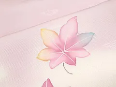 平和屋着物■上質な小紋　手描き　雲取り楓文　暈し染め　正絹　逸品　CABE6692th