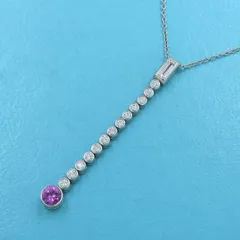 ティファニー ジャズドロップネックレス/ピンクサフィア＆ダイヤ  【無料ギフトラッピング】【Aランク】【中古】