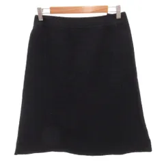 23区 オンワード樫山 ツイードタイトスカート ひざ丈 ウール 38 黒 ブラック /FF ■GY43