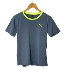 プーマ PUMA 美品 Tシャツ カットソー ロゴ スポーツウエア 半袖 S グレー