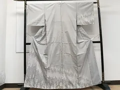 平和屋着物■訪問着　紬地　樹林文　正絹　逸品　CABE9696xi