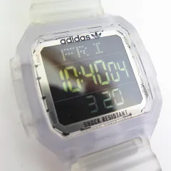 アディダスオリジナルス adidas originals DIGITAL ONE GMT デジタルワン 腕時計 ホワイト クリア AOST22049 稼働品 2sa7376のサムネイル