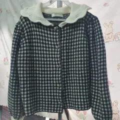 OZOC セーラー ニット ショート カーディガン