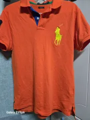 ポロラルフローレン ビックポニー 半袖 カラーTシャツ オレンジ