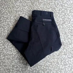 POLO SPORT / 90’s- cargo pants size ポロスポーツ　厚手　カーゴパンツ　軍パン　ミリタリー　ストレート　濃紺　アメカジ  ボタンフライ　トラウザーパンツ