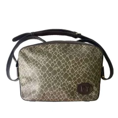 ニナリッチ NINA RICCI ショルダーバッグ 斜めがけ セカンドバッグ レザー 総柄 ブラウン