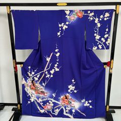 【作家物】鮮やかなロイヤルブルーの訪問着 作家物】鮮やかなロイヤルブルーの訪問着 - メルカリ