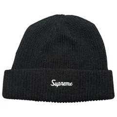 SUPREME(シュプリーム) 25AW LOOSE GAUGE BEANIE ルーズ ゲージ ビーニー  ブラック 25FW ロゴ ニット帽