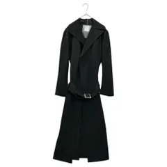 YOHJI YAMAMOTO(ヨウジヤマモト) 19AW Wool Gabardine Big-Collared Belted Coat ウール ギャバジン ビッグカラー ベルト コート FD-C01-100 2(M程度) ブラックのサムネイル